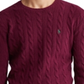 Polo Ralph Lauren Suéter Masculino de Lã e Caxemira em Tricô com Cordão Vermelho Tamanho 2XB