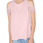 Blusa feminina de linho com ombros descobertos, INC International Concepts, rosa, tamanho grande