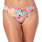 Biquíni feminino hipster com decote redondo California Waves, branco, vários tamanhos, médio
