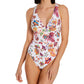 Ralph Lauren Feminino Jacobean Floral OTS Underwire One Piece Maiô Branco - Tamanho 8