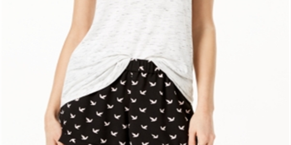 Regata feminina sem mangas mesclada Maison Jules, branca, tamanho pequeno