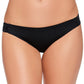 Calcinha de biquíni hipster com aba lateral sólida Salt + Cove Junior, maiô preto