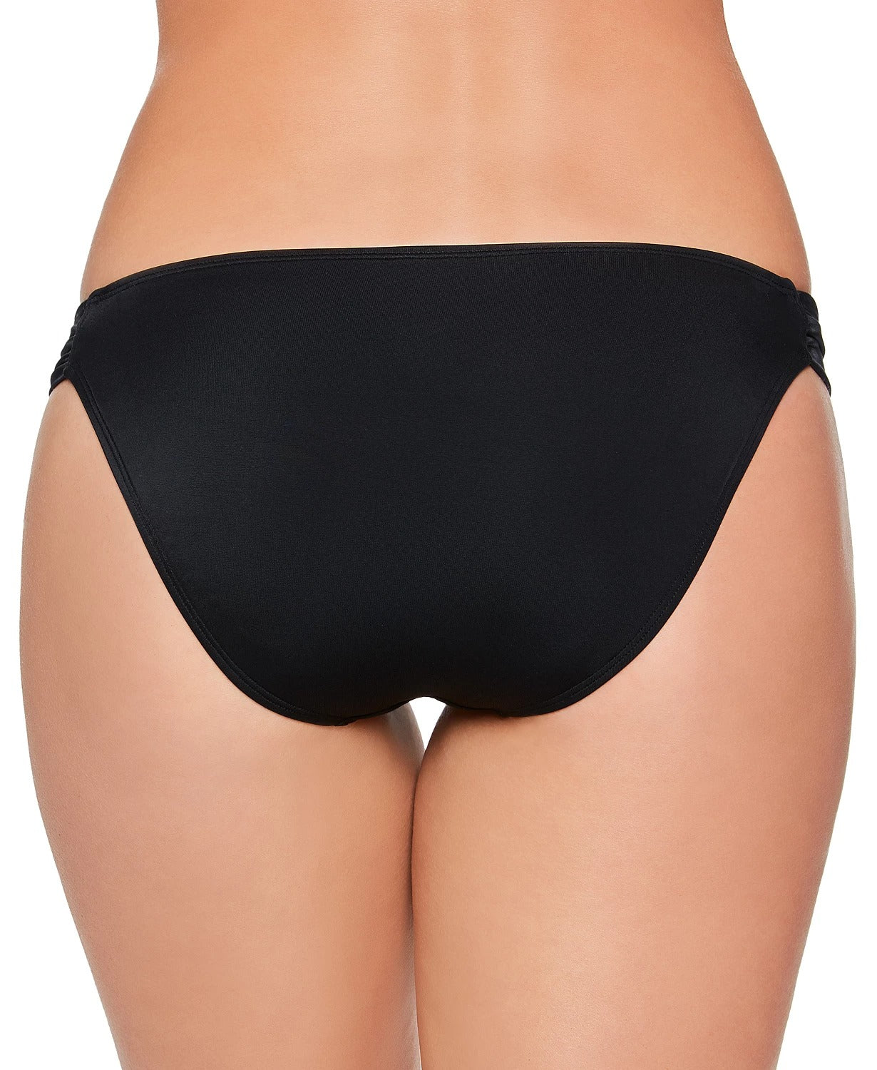 Calcinha de biquíni hipster com aba lateral sólida Salt + Cove Junior, maiô preto