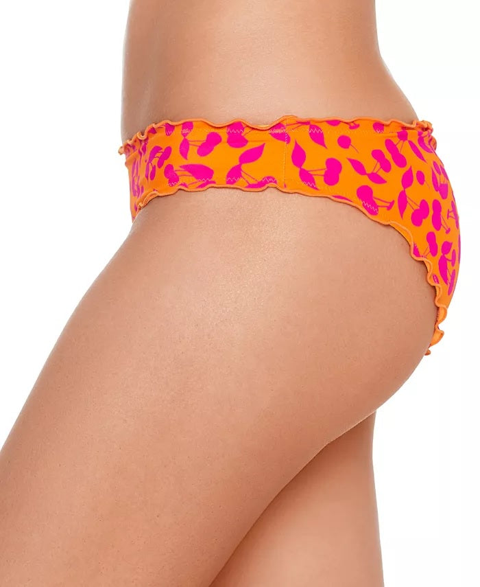 Biquíni Hipster com Babados e Cereja no Top Feminino Salt + Cove Laranja Tamanho Grande