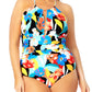 Anne Cole Maiô Feminino Floral com Bojo Removível e Gola Alta, Multi Floral, Tamanho 16W