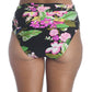 Calcinha de banho feminina Trina Turk Moonlit cintura alta multifloral tamanho 2