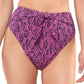 Jessica Simpson Feminino Contemporâneo Snakecharmer Cintura Alta Maiô Roxo Tamanho Médio