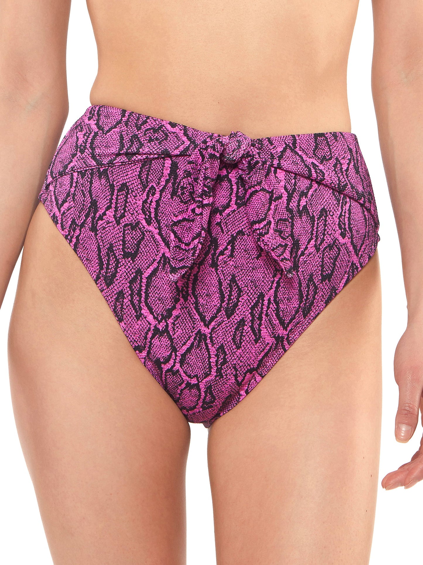 Jessica Simpson Feminino Contemporâneo Snakecharmer Cintura Alta Maiô Roxo Tamanho Médio