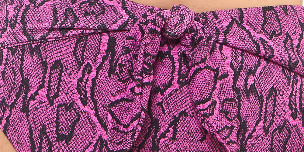 Jessica Simpson Feminino Contemporâneo Snakecharmer Cintura Alta Maiô Roxo Tamanho Médio