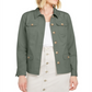 Jaqueta jeans feminina Charter Club com 4 bolsos, verde, tamanho X-S