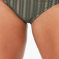 Calcinha de biquíni hipster feminina Bar III com aba lateral de crochê, verde