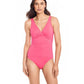 Maiô Ralph Lauren Beach Club Solids Twist Feminino Rosa Tamanho 14