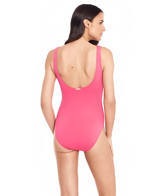 Maiô Ralph Lauren Beach Club Solids Twist Feminino Rosa Tamanho 14