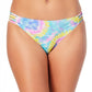 Biquíni feminino California Waves com alças hipster, parte inferior multicolorida, tamanho pequeno