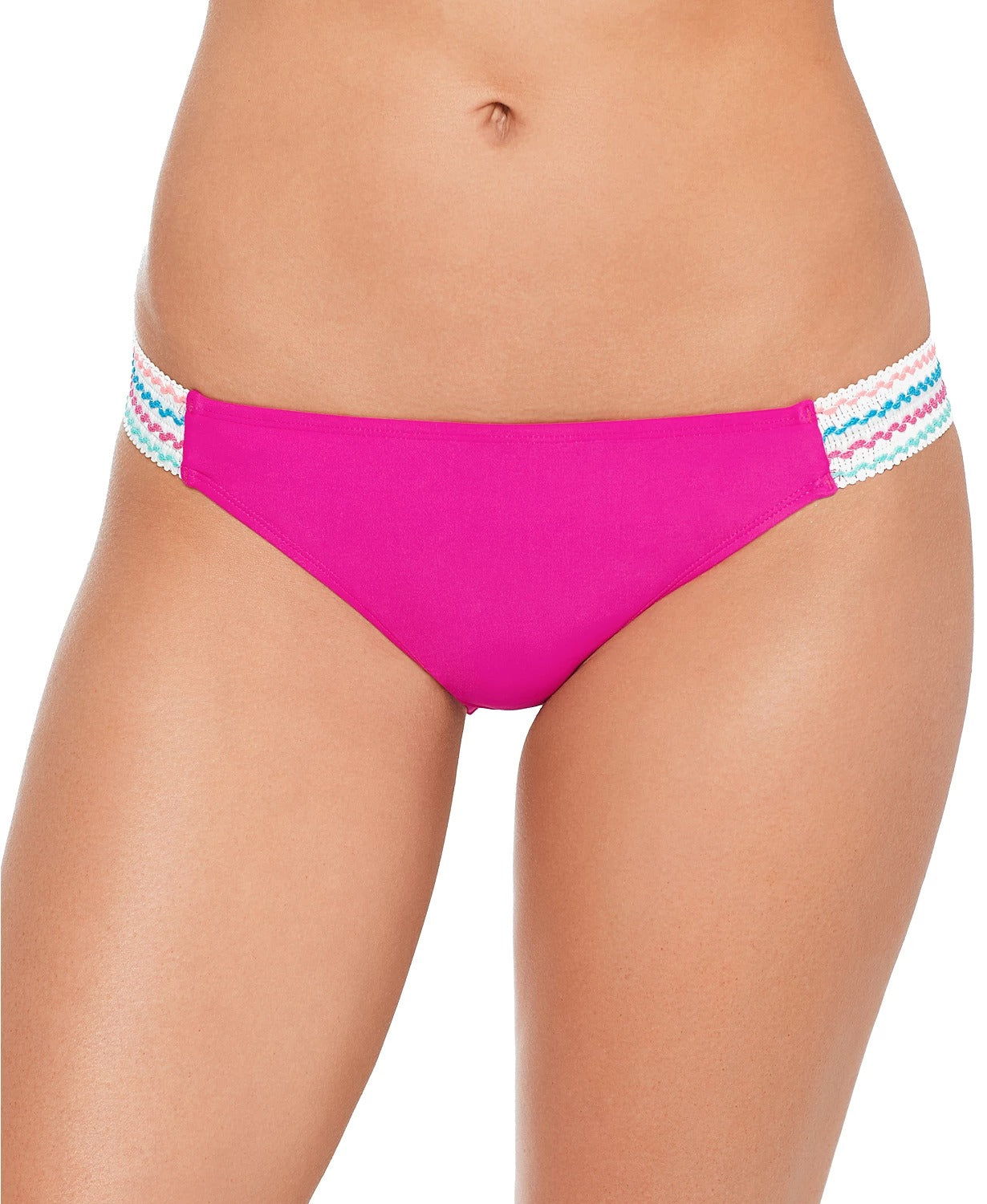 Calcinha de biquíni hipster com faixa lisa feminina Salt + Cove, rosa, tamanho extragrande