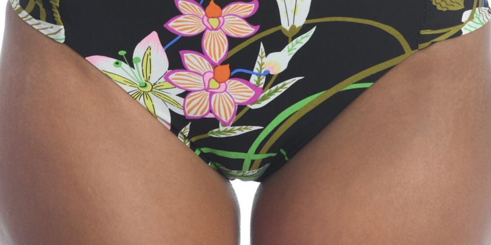 Maiô Trina Turk Feminino Moonlit Lotus Franzido Hipster - Multi Floral Tamanho 2