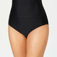 Top de biquíni com controle de barriga e cintura alta Island Escape feminino, preto