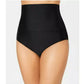 Top de biquíni com controle de barriga e cintura alta Island Escape feminino, preto