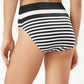 Calça de banho Tommy Bahama Breaker Bay com listras variadas e cintura alta, preta, tamanho grande