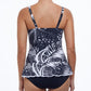 Vestido de banho feminino Gottex Marbella Tummy Control, preto, tamanho 27