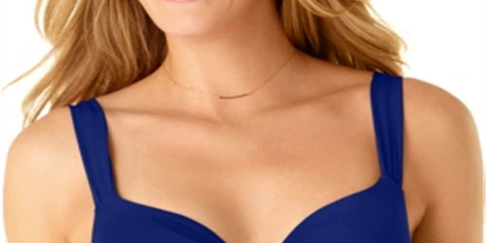 Biquíni Anne Cole Feminino com Aro e Frente Torcida Azul