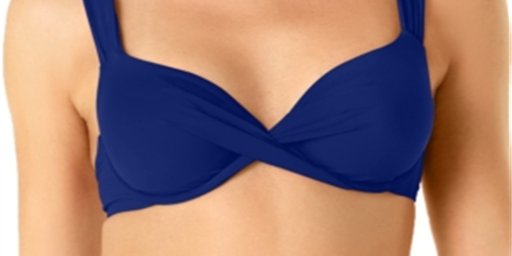 Biquíni Anne Cole Feminino com Aro e Frente Torcida Azul