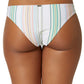 Calcinha de biquíni listrada O'Neill Sunset Beach Stripe feminina, combinação de listras brancas, tamanho grande