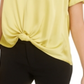 Blusa feminina de cetim Bar III, amarela, tamanho X-Large