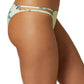 Calcinha de maiô feminina O'Neill com estampa floral elástica e sem forro, Cardiff Brook Cheeky, verde, tamanho médio