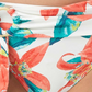 Vince Camuto Calcinha de biquíni feminina com estampa floral e cinto, maiô branco, tamanho pequeno