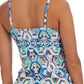 Top de natação feminino La Blanca Riviera Keyhole Tankini tamanho múltiplo tamanho 4