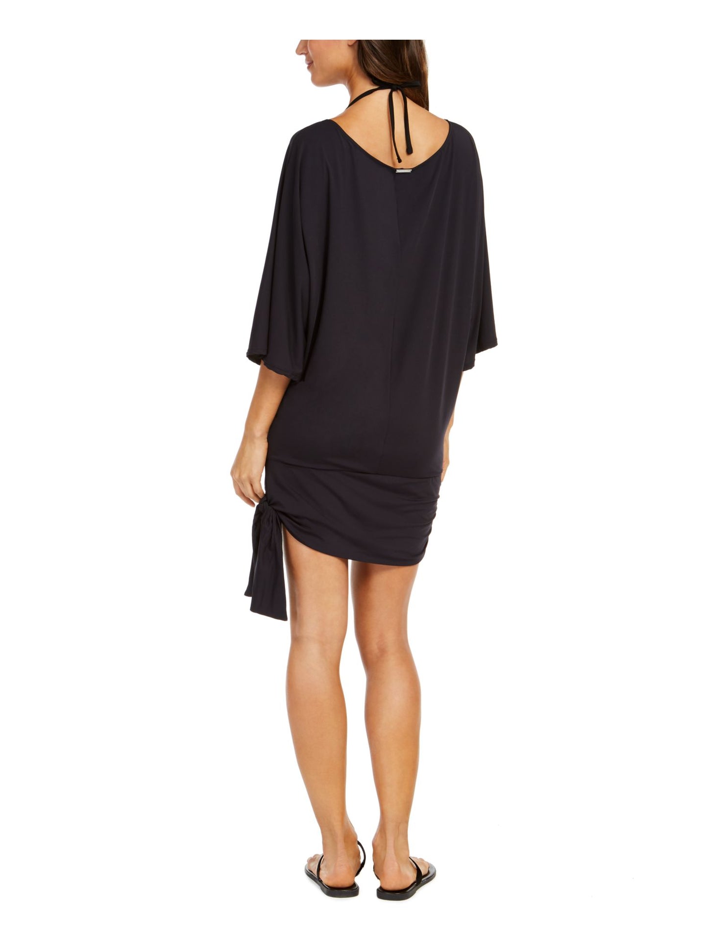 Michael Kors Maiô Feminino com Amarração Lateral Preto Tamanho Grande