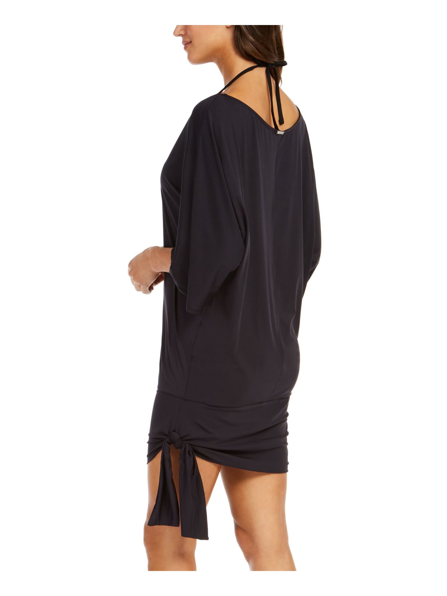 Michael Kors Maiô Feminino com Amarração Lateral Preto Tamanho Grande