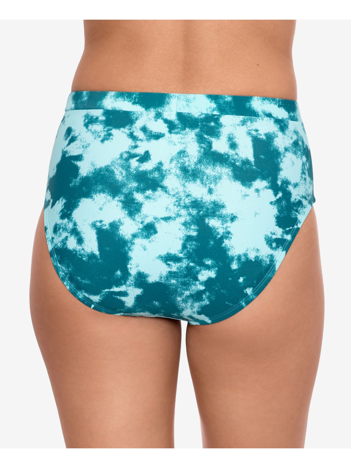 Calcinha de biquíni feminina Salt + Cove cintura alta moderada verde tamanho grande