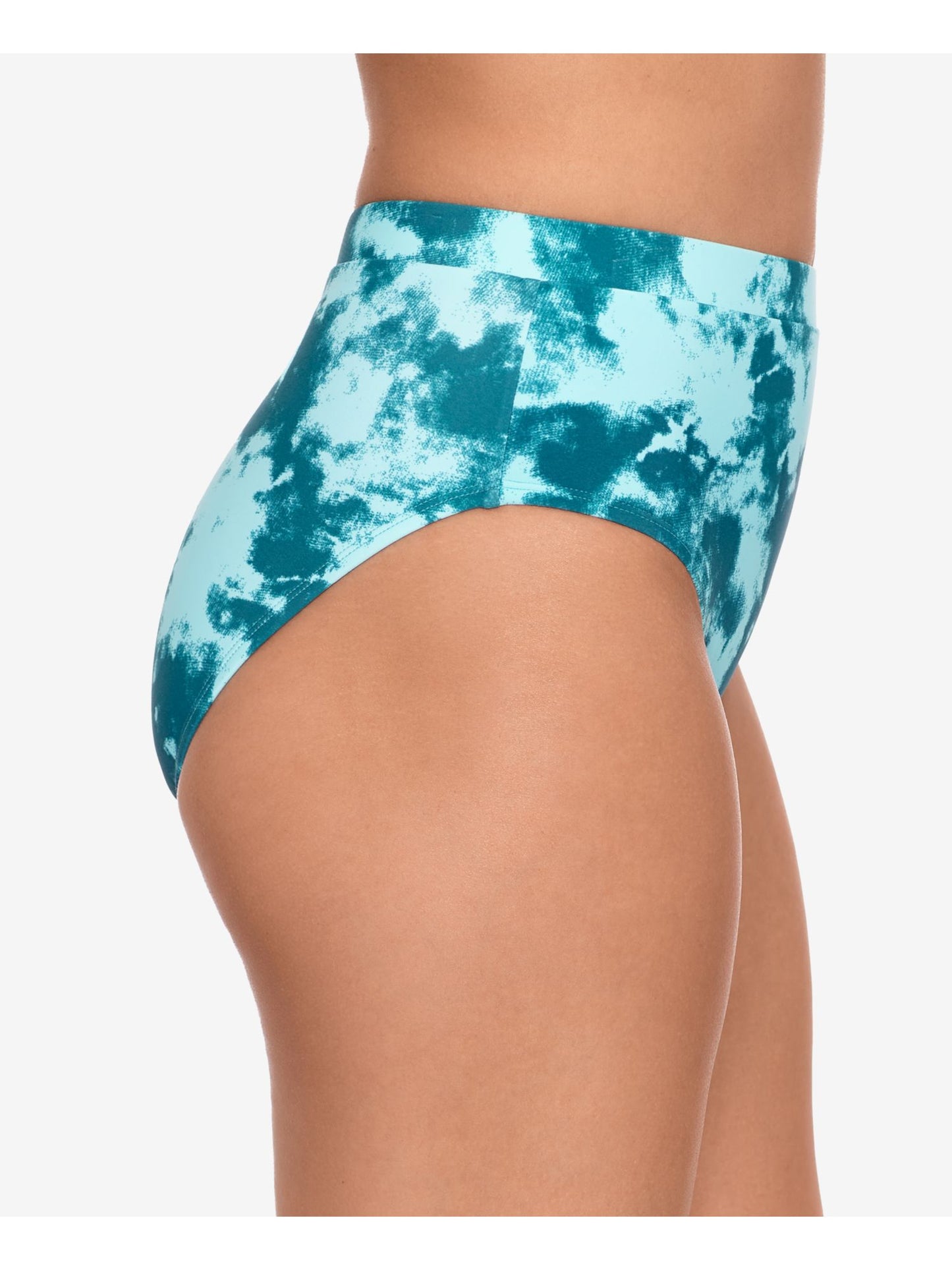 Calcinha de biquíni feminina Salt + Cove cintura alta moderada verde tamanho grande