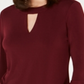 Blusa feminina Charter Club com manga sino e decote em V, cor vinho, tamanho X-G
