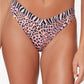 Biquíni feminino Sanctuary Pretty Exotic com cintura em V e hipster, maiô rosa, tamanho grande
