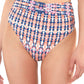 Jessica Simpson Laguna Beach Feminino Cintura Alta Cinto Cueca de Biquíni Maiô Rosa Tamanho Médio