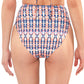 Jessica Simpson Laguna Beach Feminino Cintura Alta Cinto Cueca de Biquíni Maiô Rosa Tamanho Médio