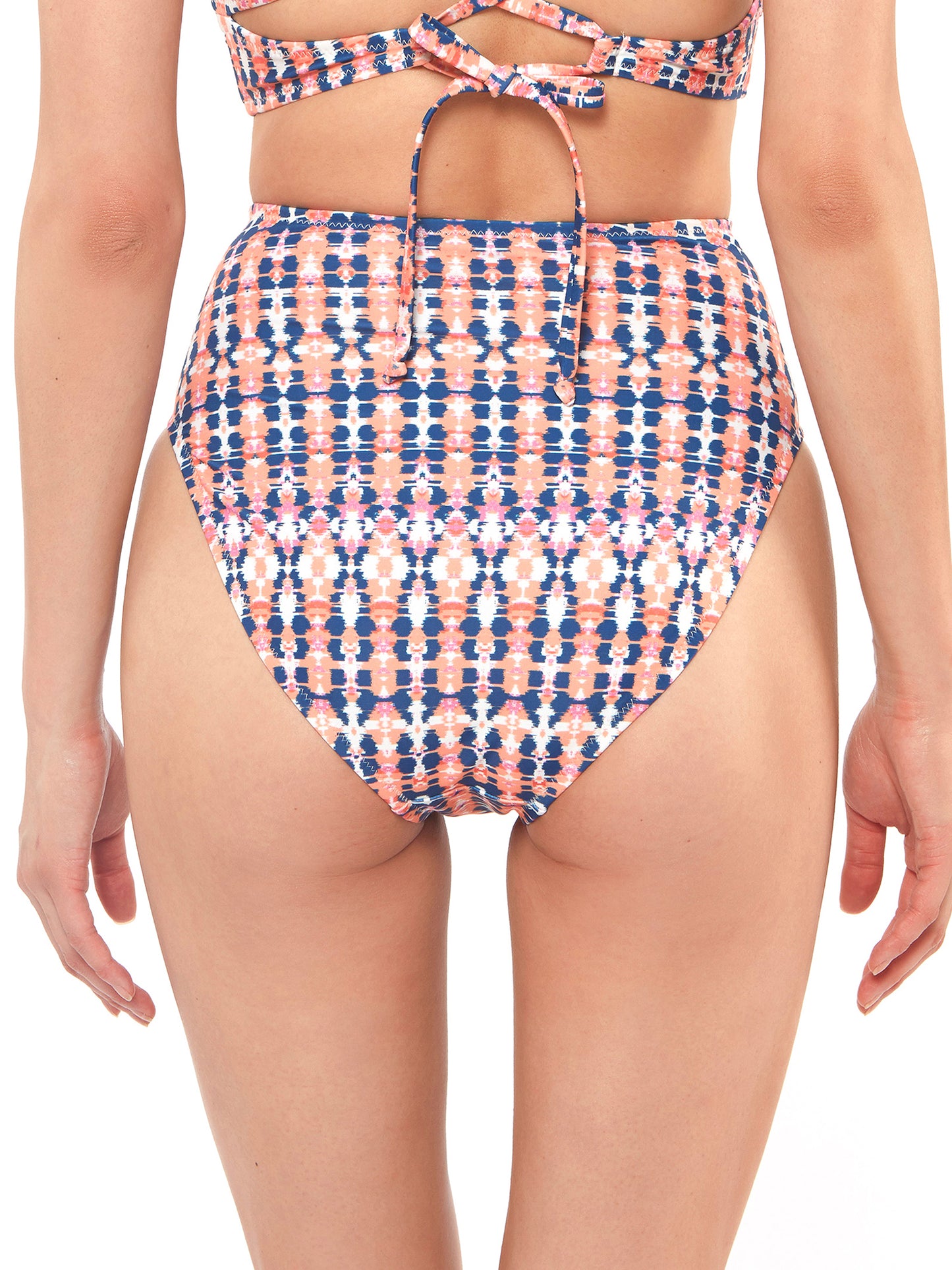 Jessica Simpson Laguna Beach Feminino Cintura Alta Cinto Cueca de Biquíni Maiô Rosa Tamanho Médio