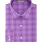 Camisa xadrez masculina Kenneth Cole Reaction Slim Fit com botões, roxa, tamanho 16x34-35