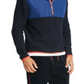 Tommy Hilfiger Moletom com capuz masculino com blocos de cores e zíper de um quarto, azul-marinho, vários tamanhos M