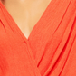 Blusa feminina de manga comprida com decote em V, laranja, tamanho extragrande, da Free People