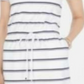 Vestido listrado com cordão para mulheres Charter Club, azul, tamanho pequeno