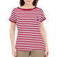 Karen Scott Top Listrado Feminino Anchor Vermelho Tamanho Grande