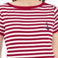 Karen Scott Top Listrado Feminino Anchor Vermelho Tamanho Grande