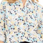 Blusa feminina Charter Club com estampa frontal de botões, em mistura de linho, branca, tamanho pequeno P