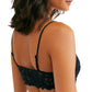 Sutiã Bralette de Renda com Alças Finas Free People Feminino Preto Tamanho Médio