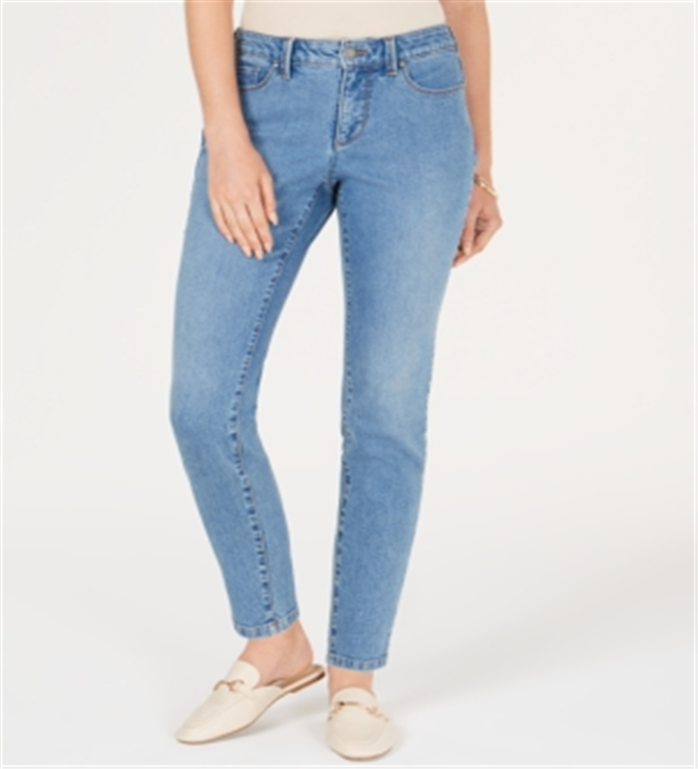 Calça jeans skinny feminina Charter Club Bristol, azul, tamanho 10, pequena