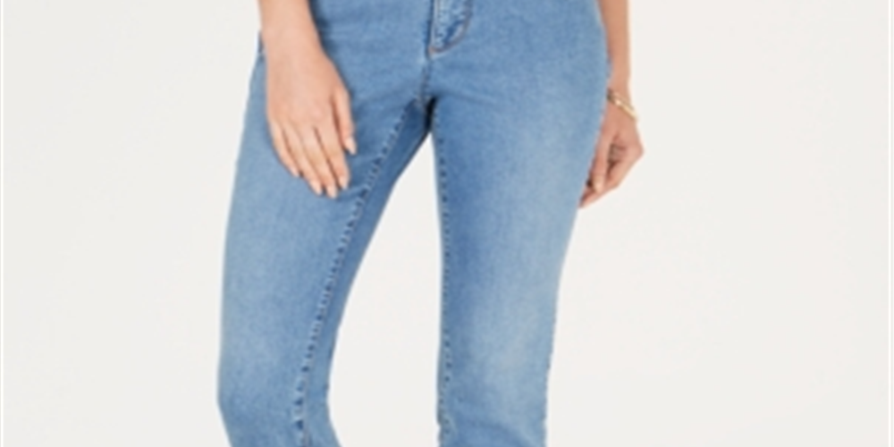 Calça jeans skinny feminina Charter Club Bristol, azul, tamanho 10, pequena